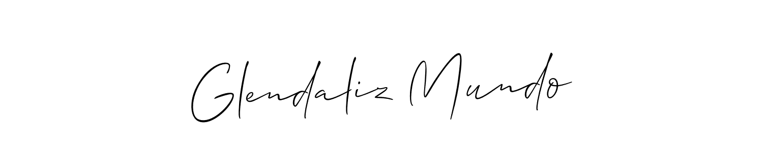 Design your own signature with our free online signature maker. With this signature software, you can create a handwritten (Allison_Script) signature for name Glendaliz Mundo. Glendaliz Mundo signature style 2 images and pictures png