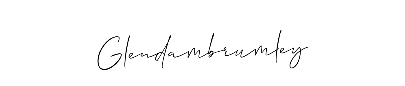 How to make Glendambrumley name signature. Use Allison_Script style for creating short signs online. This is the latest handwritten sign. Glendambrumley signature style 2 images and pictures png