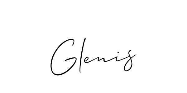 Also You can easily find your signature by using the search form. We will create Glenis name handwritten signature images for you free of cost using Allison_Script sign style. Glenis signature style 2 images and pictures png