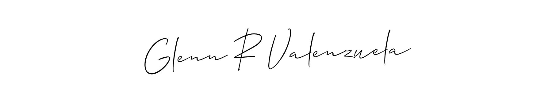 Design your own signature with our free online signature maker. With this signature software, you can create a handwritten (Allison_Script) signature for name Glenn R Valenzuela. Glenn R Valenzuela signature style 2 images and pictures png