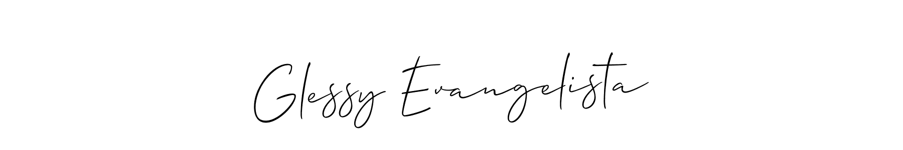 Similarly Allison_Script is the best handwritten signature design. Signature creator online .You can use it as an online autograph creator for name Glessy Evangelista. Glessy Evangelista signature style 2 images and pictures png