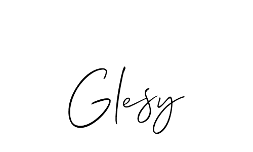 It looks lik you need a new signature style for name Glesy. Design unique handwritten (Allison_Script) signature with our free signature maker in just a few clicks. Glesy signature style 2 images and pictures png