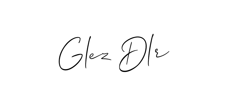 You should practise on your own different ways (Allison_Script) to write your name (Glez Dlr) in signature. don't let someone else do it for you. Glez Dlr signature style 2 images and pictures png