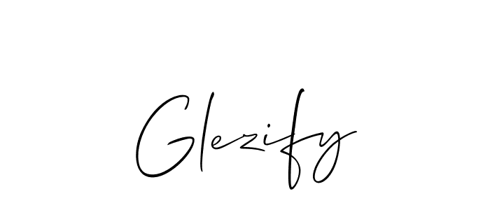Create a beautiful signature design for name Glezify. With this signature (Allison_Script) fonts, you can make a handwritten signature for free. Glezify signature style 2 images and pictures png