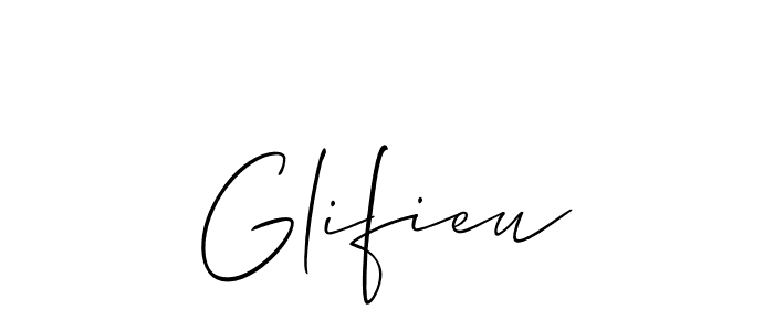 if you are searching for the best signature style for your name Glifieu. so please give up your signature search. here we have designed multiple signature styles  using Allison_Script. Glifieu signature style 2 images and pictures png