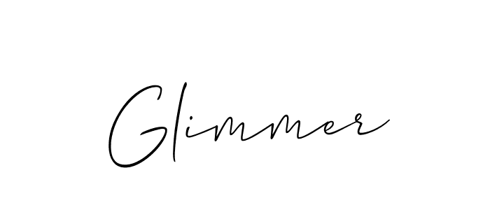 Create a beautiful signature design for name Glimmer. With this signature (Allison_Script) fonts, you can make a handwritten signature for free. Glimmer signature style 2 images and pictures png