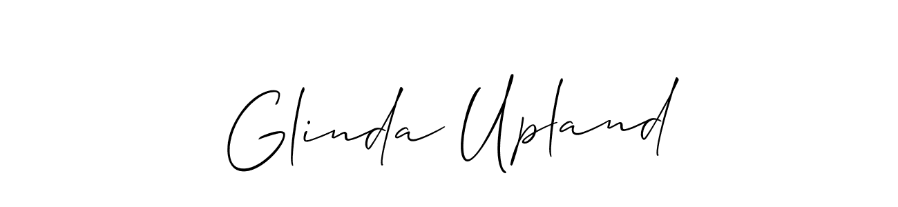 It looks lik you need a new signature style for name Glinda Upland. Design unique handwritten (Allison_Script) signature with our free signature maker in just a few clicks. Glinda Upland signature style 2 images and pictures png