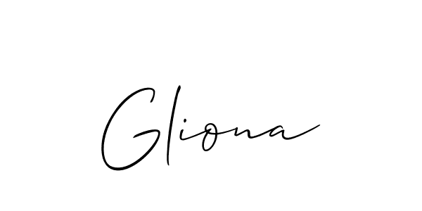 Also we have Gliona name is the best signature style. Create professional handwritten signature collection using Allison_Script autograph style. Gliona signature style 2 images and pictures png