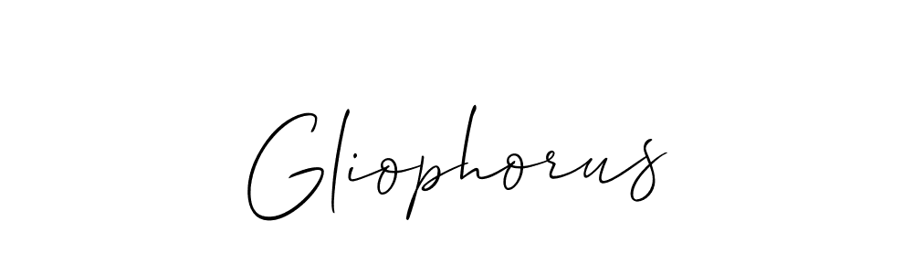 if you are searching for the best signature style for your name Gliophorus. so please give up your signature search. here we have designed multiple signature styles  using Allison_Script. Gliophorus signature style 2 images and pictures png