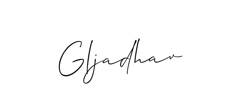 Make a beautiful signature design for name Gljadhav. With this signature (Allison_Script) style, you can create a handwritten signature for free. Gljadhav signature style 2 images and pictures png