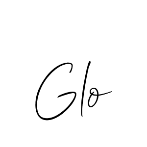 How to make Glo signature? Allison_Script is a professional autograph style. Create handwritten signature for Glo name. Glo signature style 2 images and pictures png