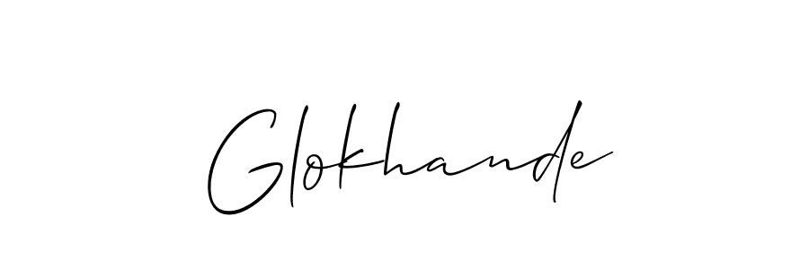 Similarly Allison_Script is the best handwritten signature design. Signature creator online .You can use it as an online autograph creator for name Glokhande. Glokhande signature style 2 images and pictures png