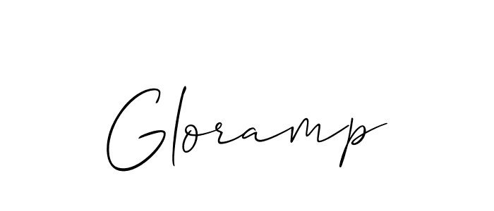 Gloramp stylish signature style. Best Handwritten Sign (Allison_Script) for my name. Handwritten Signature Collection Ideas for my name Gloramp. Gloramp signature style 2 images and pictures png