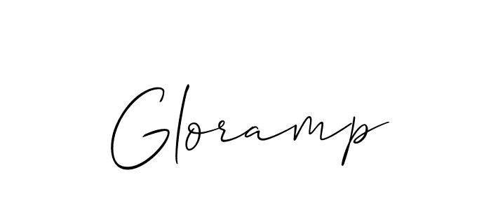 It looks lik you need a new signature style for name Gloramp. Design unique handwritten (Allison_Script) signature with our free signature maker in just a few clicks. Gloramp signature style 2 images and pictures png