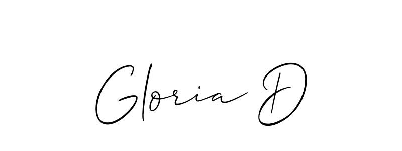 Use a signature maker to create a handwritten signature online. With this signature software, you can design (Allison_Script) your own signature for name Gloria D. Gloria D signature style 2 images and pictures png