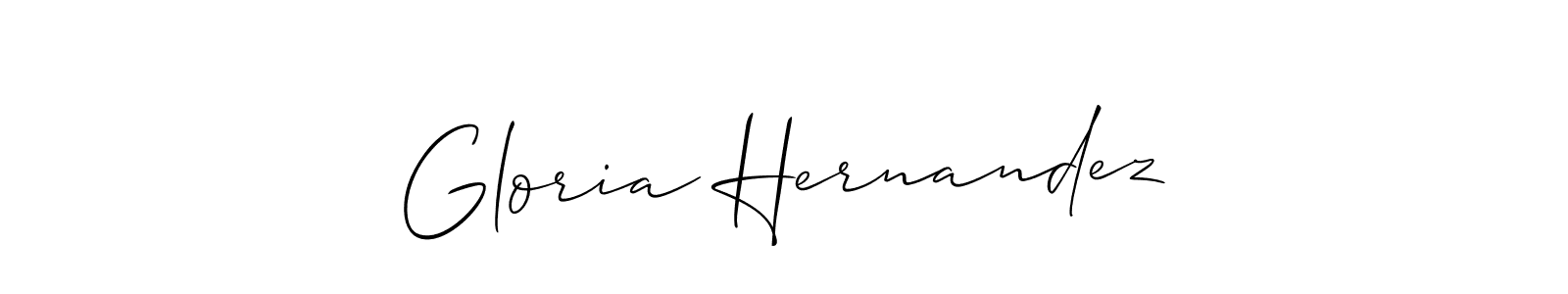 Make a beautiful signature design for name Gloria Hernandez. With this signature (Allison_Script) style, you can create a handwritten signature for free. Gloria Hernandez signature style 2 images and pictures png