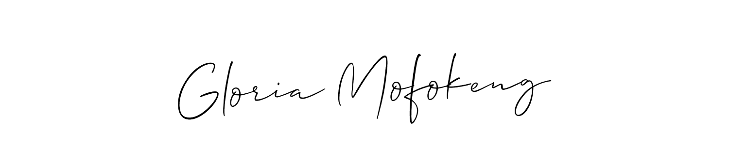 if you are searching for the best signature style for your name Gloria Mofokeng. so please give up your signature search. here we have designed multiple signature styles  using Allison_Script. Gloria Mofokeng signature style 2 images and pictures png