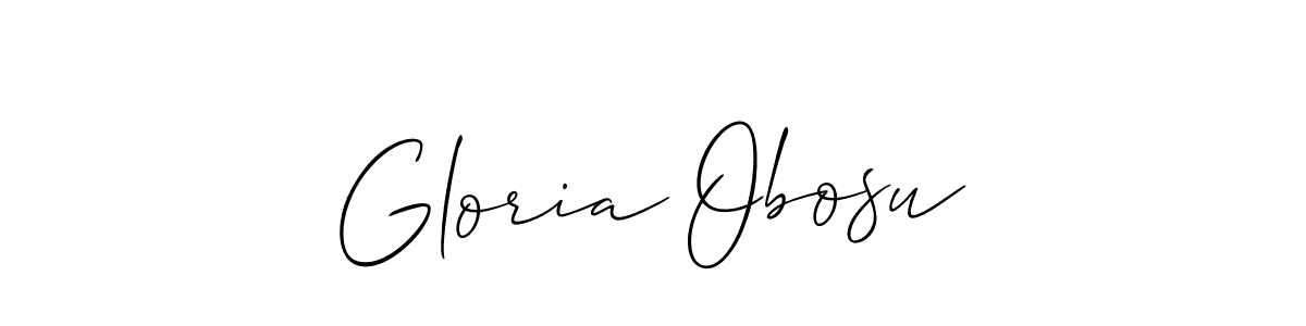 Design your own signature with our free online signature maker. With this signature software, you can create a handwritten (Allison_Script) signature for name Gloria Obosu. Gloria Obosu signature style 2 images and pictures png