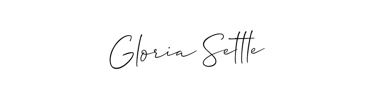 Also we have Gloria Settle name is the best signature style. Create professional handwritten signature collection using Allison_Script autograph style. Gloria Settle signature style 2 images and pictures png