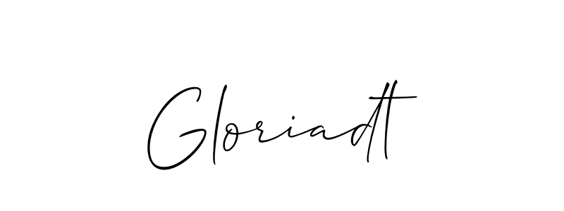 How to make Gloriadt name signature. Use Allison_Script style for creating short signs online. This is the latest handwritten sign. Gloriadt signature style 2 images and pictures png