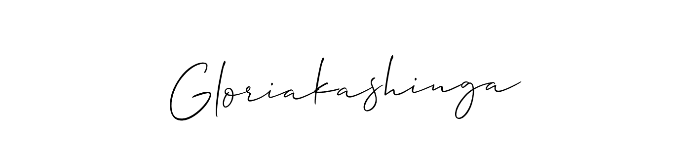 Also we have Gloriakashinga name is the best signature style. Create professional handwritten signature collection using Allison_Script autograph style. Gloriakashinga signature style 2 images and pictures png