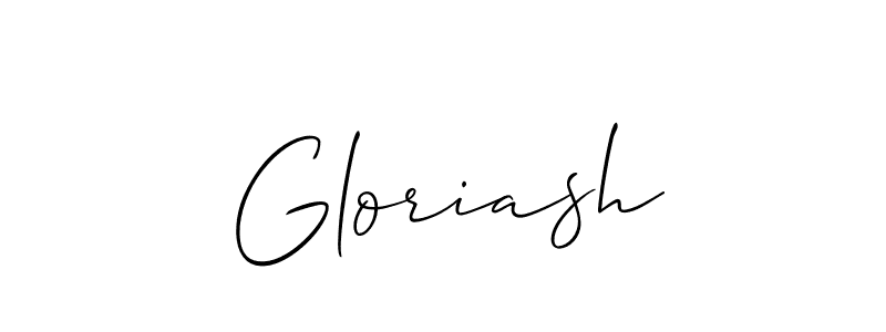 Create a beautiful signature design for name Gloriash. With this signature (Allison_Script) fonts, you can make a handwritten signature for free. Gloriash signature style 2 images and pictures png