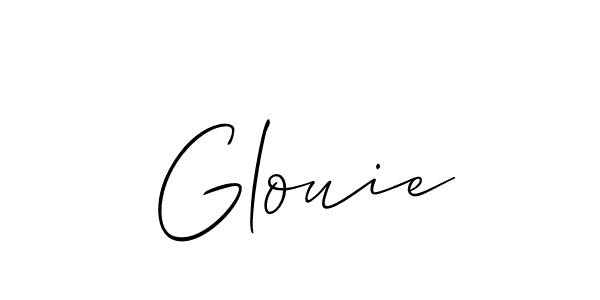 The best way (Allison_Script) to make a short signature is to pick only two or three words in your name. The name Glouie include a total of six letters. For converting this name. Glouie signature style 2 images and pictures png