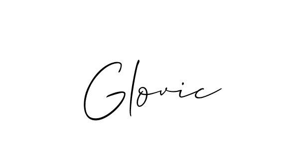 You should practise on your own different ways (Allison_Script) to write your name (Glovic) in signature. don't let someone else do it for you. Glovic signature style 2 images and pictures png