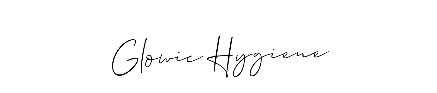 Also we have Glowic Hygiene name is the best signature style. Create professional handwritten signature collection using Allison_Script autograph style. Glowic Hygiene signature style 2 images and pictures png