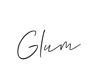 if you are searching for the best signature style for your name Glum. so please give up your signature search. here we have designed multiple signature styles  using Allison_Script. Glum signature style 2 images and pictures png