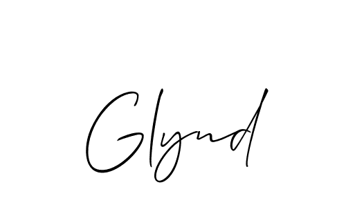 It looks lik you need a new signature style for name Glynd. Design unique handwritten (Allison_Script) signature with our free signature maker in just a few clicks. Glynd signature style 2 images and pictures png