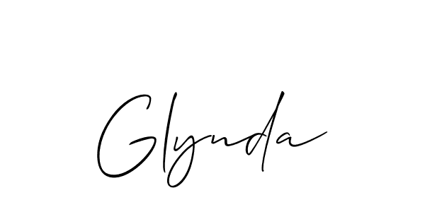 How to make Glynda name signature. Use Allison_Script style for creating short signs online. This is the latest handwritten sign. Glynda signature style 2 images and pictures png