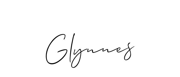 The best way (Allison_Script) to make a short signature is to pick only two or three words in your name. The name Glynnes include a total of six letters. For converting this name. Glynnes signature style 2 images and pictures png