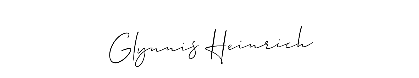How to make Glynnis Heinrich name signature. Use Allison_Script style for creating short signs online. This is the latest handwritten sign. Glynnis Heinrich signature style 2 images and pictures png