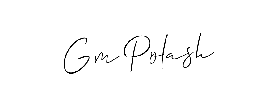 You should practise on your own different ways (Allison_Script) to write your name (Gm Polash) in signature. don't let someone else do it for you. Gm Polash signature style 2 images and pictures png