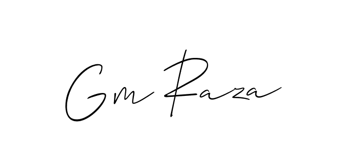 if you are searching for the best signature style for your name Gm Raza. so please give up your signature search. here we have designed multiple signature styles  using Allison_Script. Gm Raza signature style 2 images and pictures png