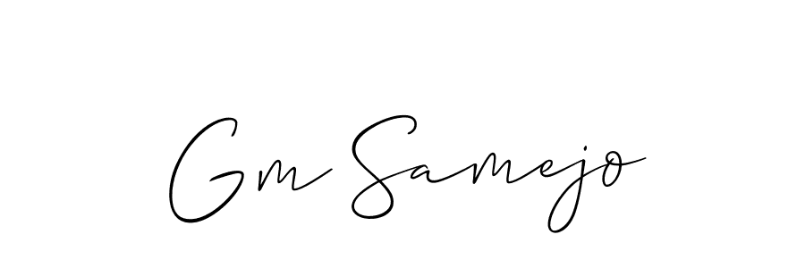 This is the best signature style for the Gm Samejo name. Also you like these signature font (Allison_Script). Mix name signature. Gm Samejo signature style 2 images and pictures png