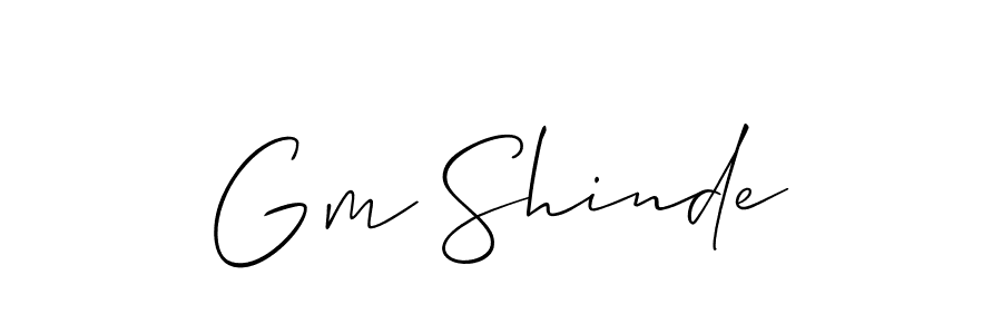 if you are searching for the best signature style for your name Gm Shinde. so please give up your signature search. here we have designed multiple signature styles  using Allison_Script. Gm Shinde signature style 2 images and pictures png