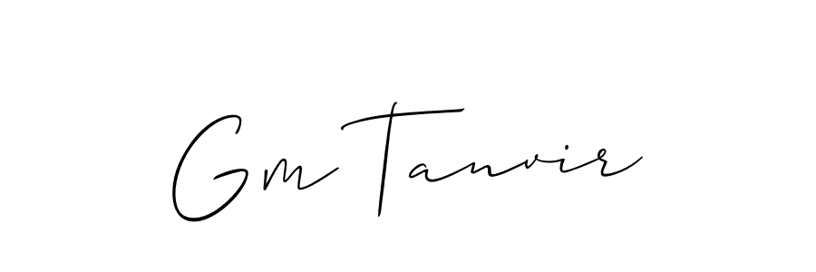 How to Draw Gm Tanvir signature style? Allison_Script is a latest design signature styles for name Gm Tanvir. Gm Tanvir signature style 2 images and pictures png