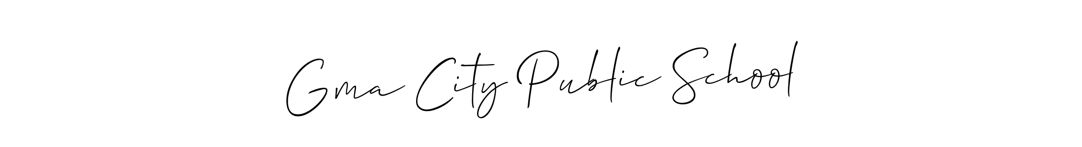 It looks lik you need a new signature style for name Gma City Public School. Design unique handwritten (Allison_Script) signature with our free signature maker in just a few clicks. Gma City Public School signature style 2 images and pictures png