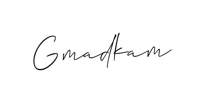 Also we have Gmadkam name is the best signature style. Create professional handwritten signature collection using Allison_Script autograph style. Gmadkam signature style 2 images and pictures png