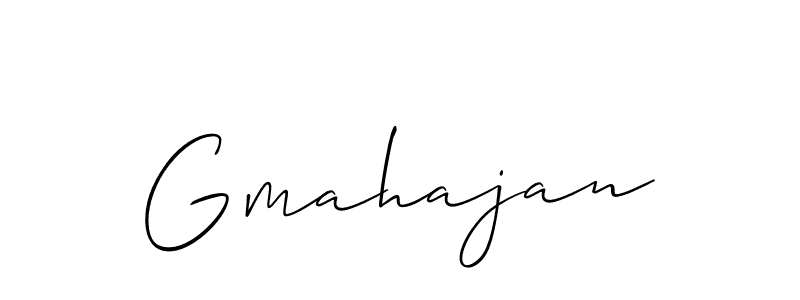 It looks lik you need a new signature style for name Gmahajan. Design unique handwritten (Allison_Script) signature with our free signature maker in just a few clicks. Gmahajan signature style 2 images and pictures png