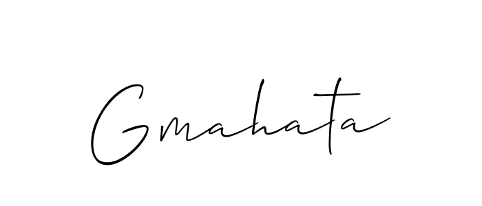 The best way (Allison_Script) to make a short signature is to pick only two or three words in your name. The name Gmahata include a total of six letters. For converting this name. Gmahata signature style 2 images and pictures png