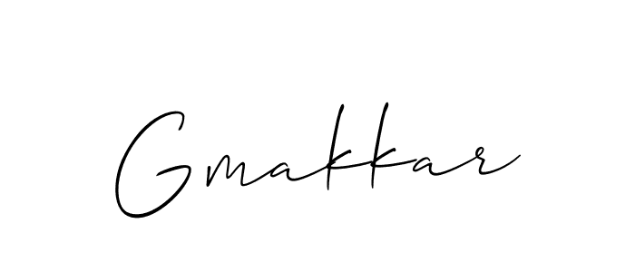 Design your own signature with our free online signature maker. With this signature software, you can create a handwritten (Allison_Script) signature for name Gmakkar. Gmakkar signature style 2 images and pictures png