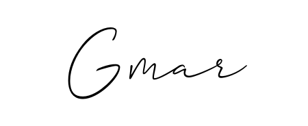 Designed for modern professionals: Gmar name signature crafted with Allison_Script script. Ready for digital PDF workflows. Gmar signature style 2 images and pictures png