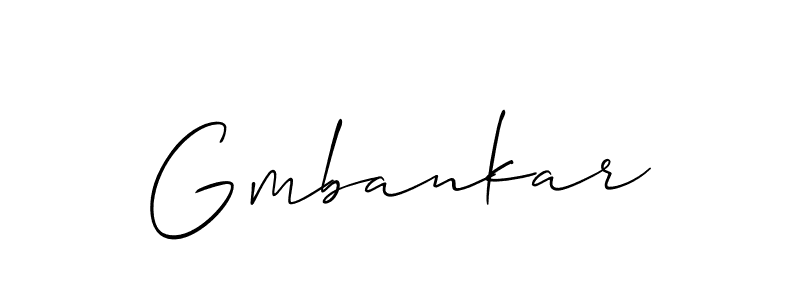Gmbankar stylish signature style. Best Handwritten Sign (Allison_Script) for my name. Handwritten Signature Collection Ideas for my name Gmbankar. Gmbankar signature style 2 images and pictures png