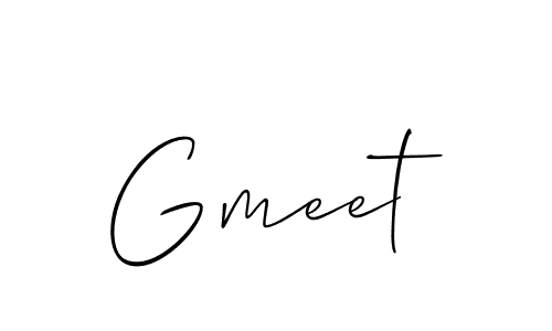 Use a signature maker to create a handwritten signature online. With this signature software, you can design (Allison_Script) your own signature for name Gmeet. Gmeet signature style 2 images and pictures png