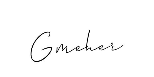 Gmeher stylish signature style. Best Handwritten Sign (Allison_Script) for my name. Handwritten Signature Collection Ideas for my name Gmeher. Gmeher signature style 2 images and pictures png