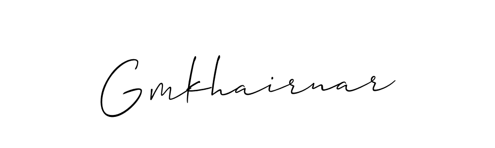 Use a signature maker to create a handwritten signature online. With this signature software, you can design (Allison_Script) your own signature for name Gmkhairnar. Gmkhairnar signature style 2 images and pictures png