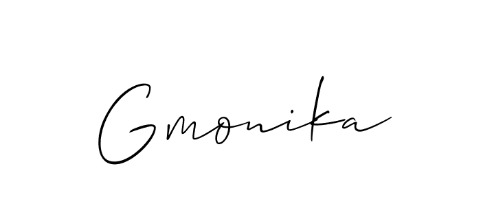 Best and Professional Signature Style for Gmonika. Allison_Script Best Signature Style Collection. Gmonika signature style 2 images and pictures png